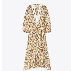 Tory Burch “printed balloon sleeve” dress NWOT